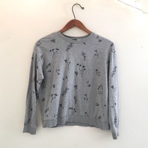 🌙Divided H&M Grey and Patterned Long Sleeve Shirt